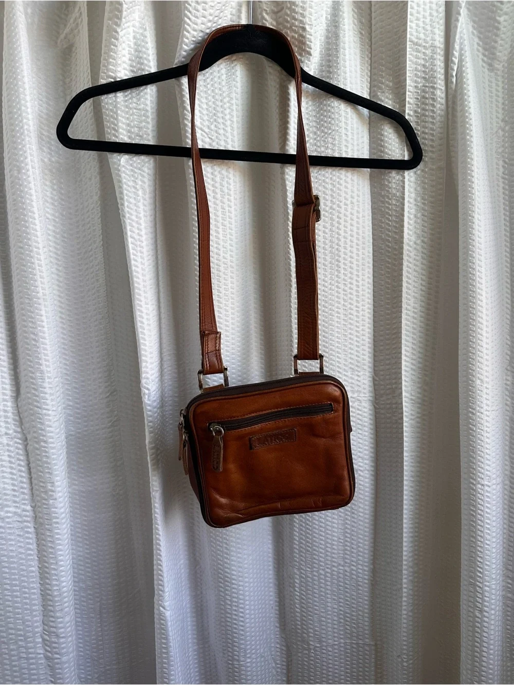Latico Brown Leather Messenger Crossbody Bag